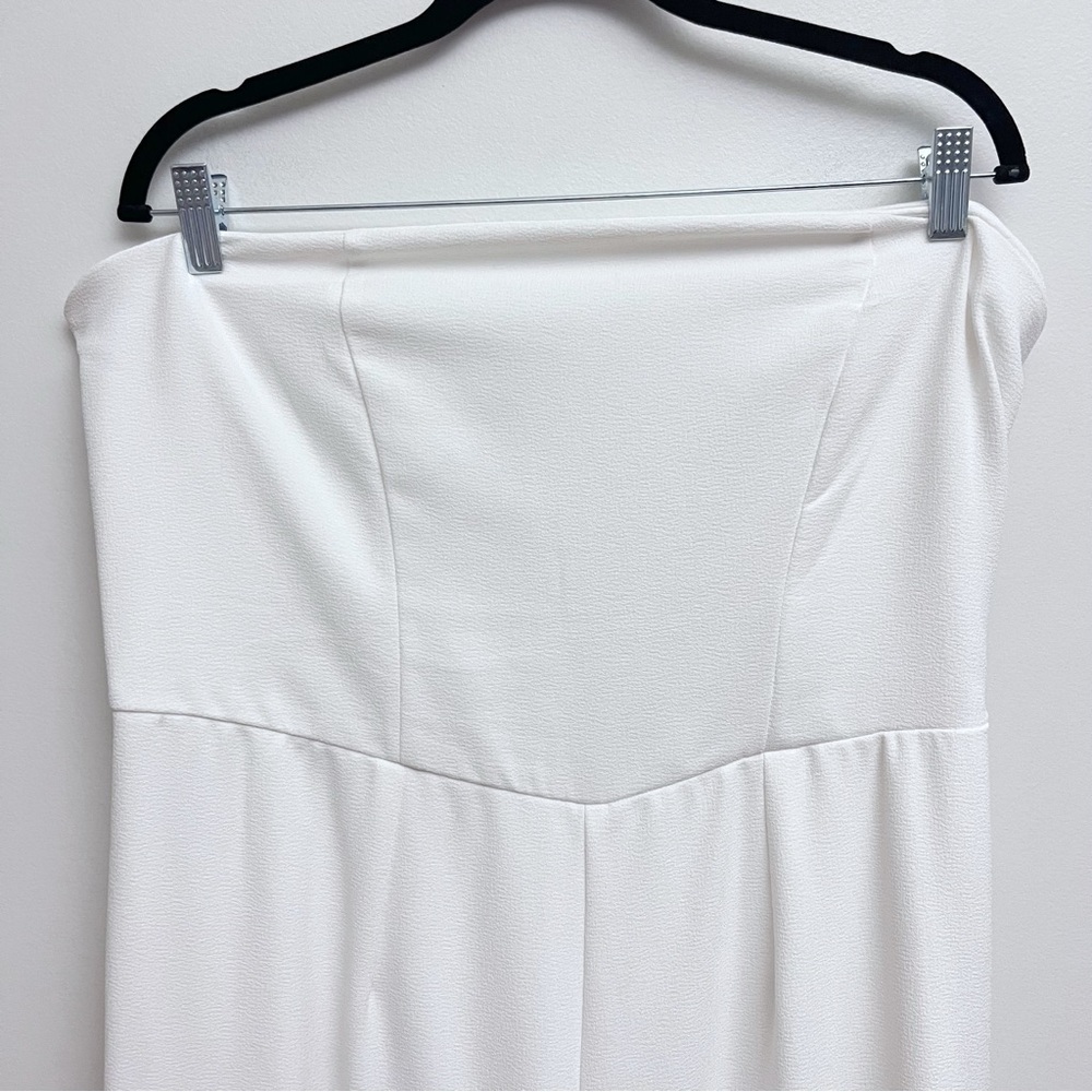 Wild Fable Lightweight White Wide Leg Strapless Tube Jumpsuit - Picture 4 of 14
